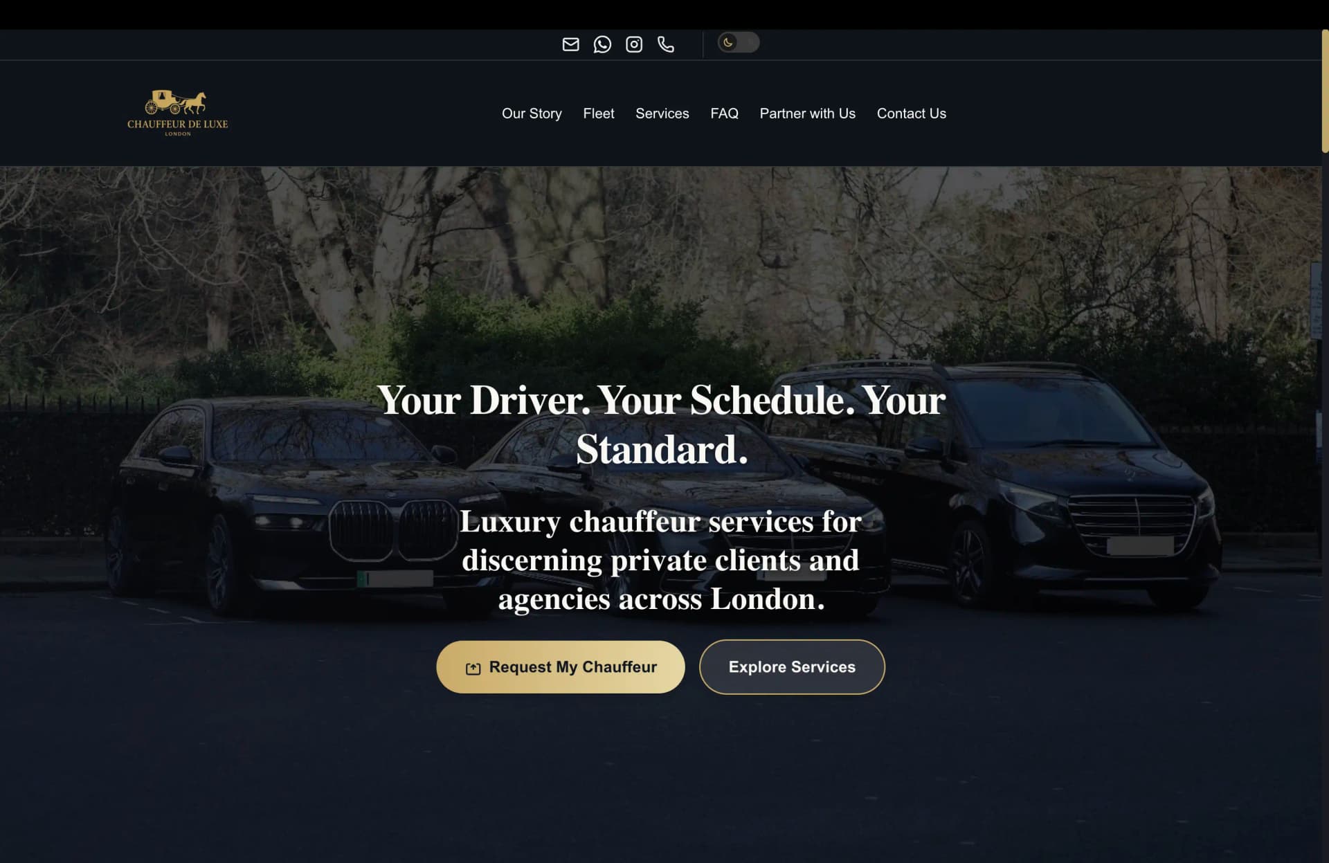 Chauffeur Deluxe Website Preview
