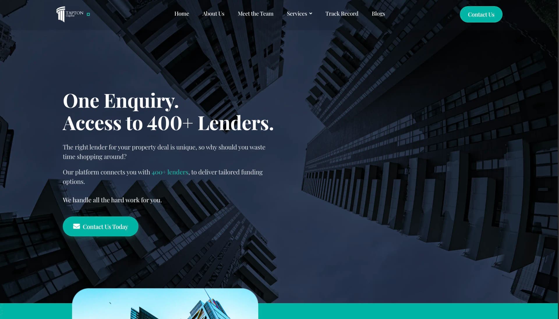 Tapton Capital Website Preview