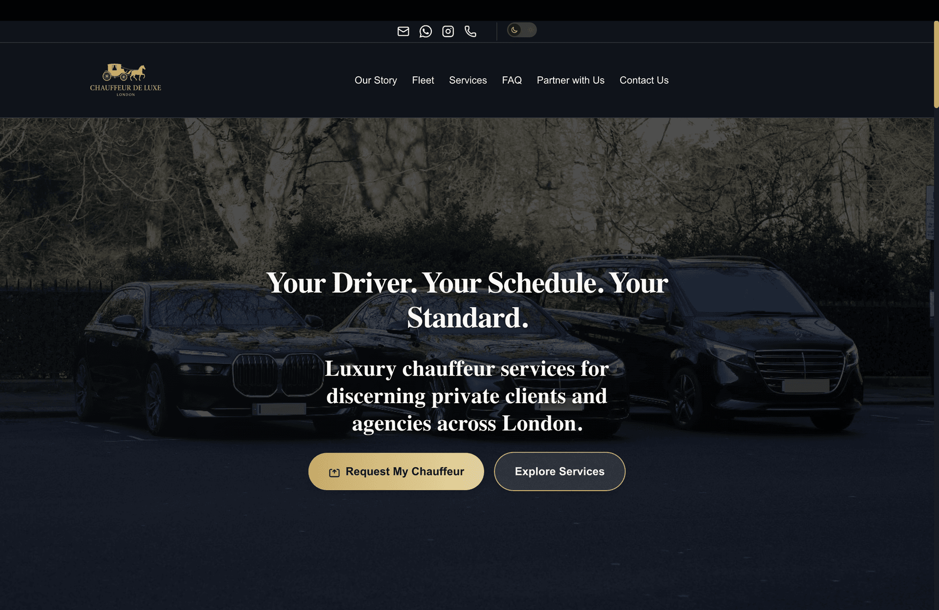 Chauffeur Deluxe Website Preview