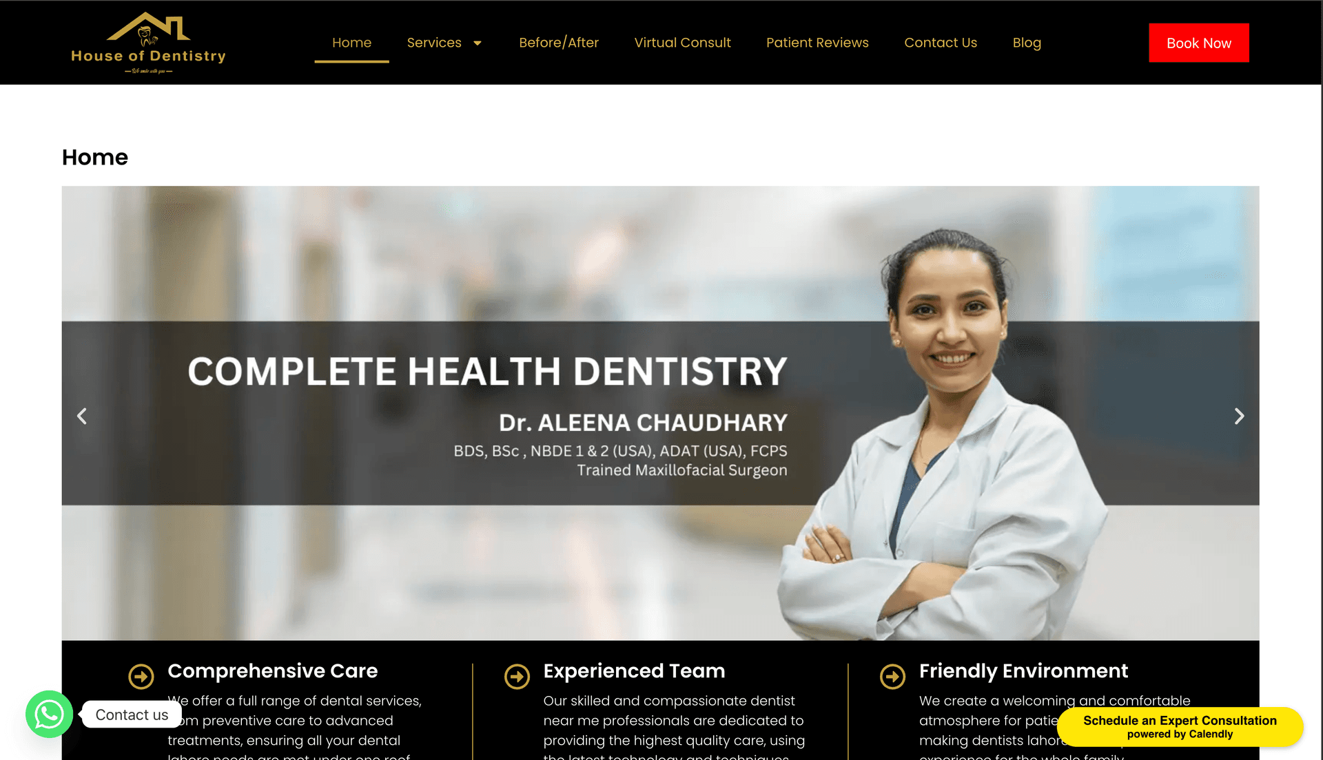 House of Dentistry Website Preview