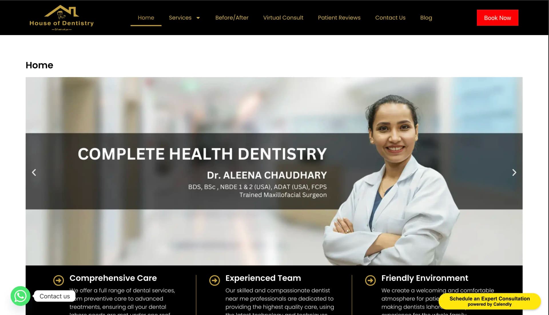 House of Dentistry Website Preview