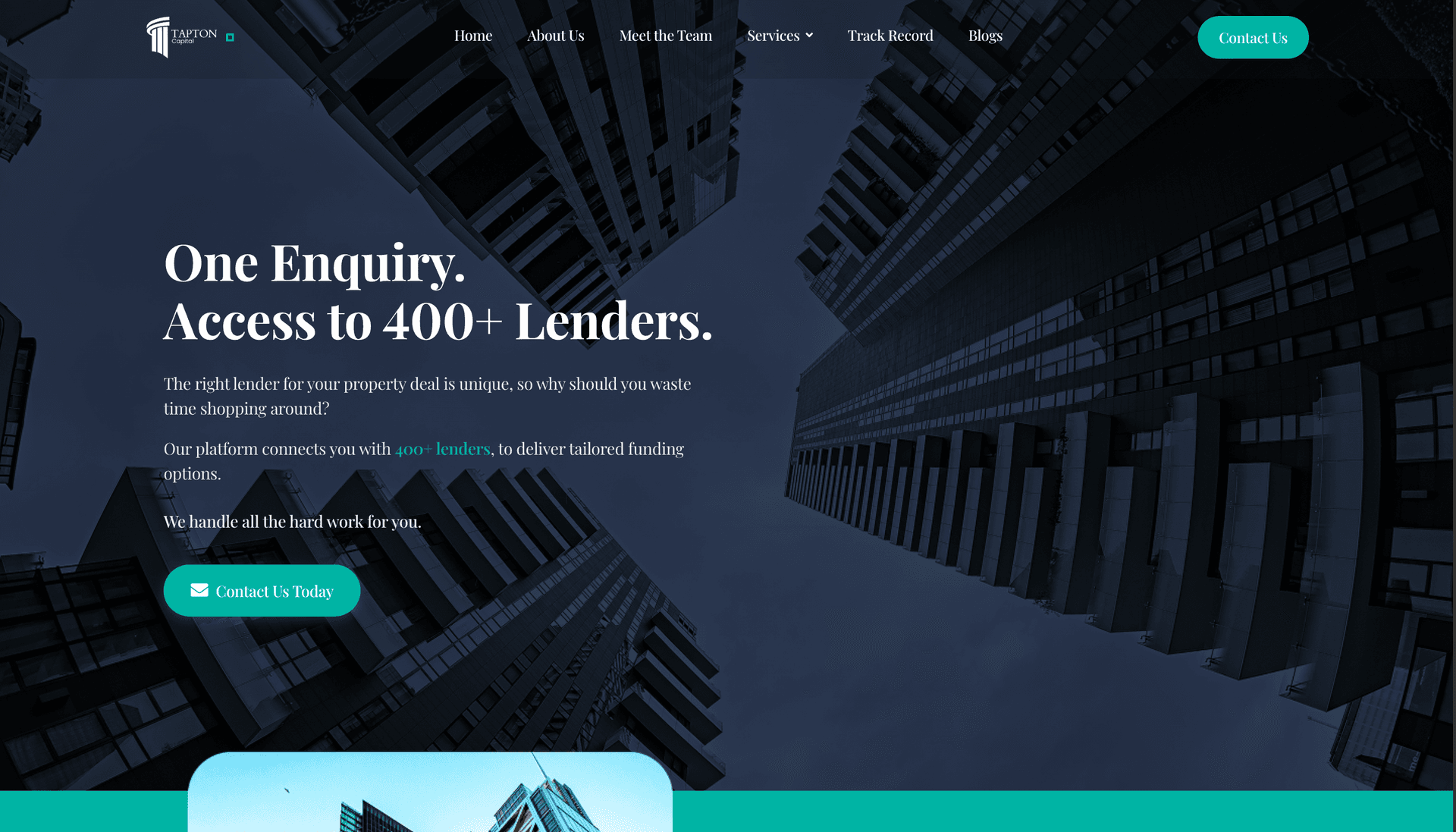 Tapton Capital Website Preview